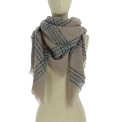 Assortiment écharpe Texture à Carreaux Avec Fines Franges -Accessoires De Mode pdtimg 4630559hd