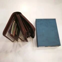 Portemonnaie Marron En Cuir De Vachette Avec Protection Anti Piratage -Accessoires De Mode pdtimg 4643080hd