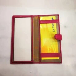 Portefeuille En Cuir Véritable Fermé Bouton Pression Fuchsia -Accessoires De Mode pdtimg 4643090hd