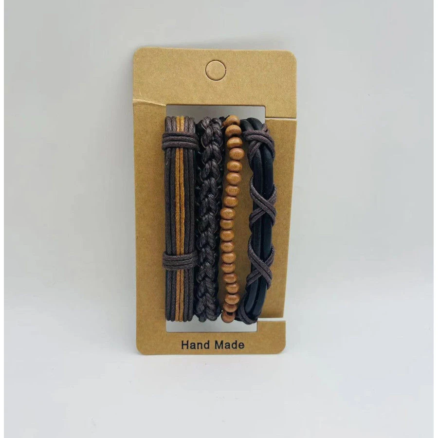 Bracelet Pour Homme Style Multirangs En Véritable Cuir MODELE MIX 10 Bracelet Pour Homme Style Multirangs En Véritable Cuir MODELE MIX – Image 8