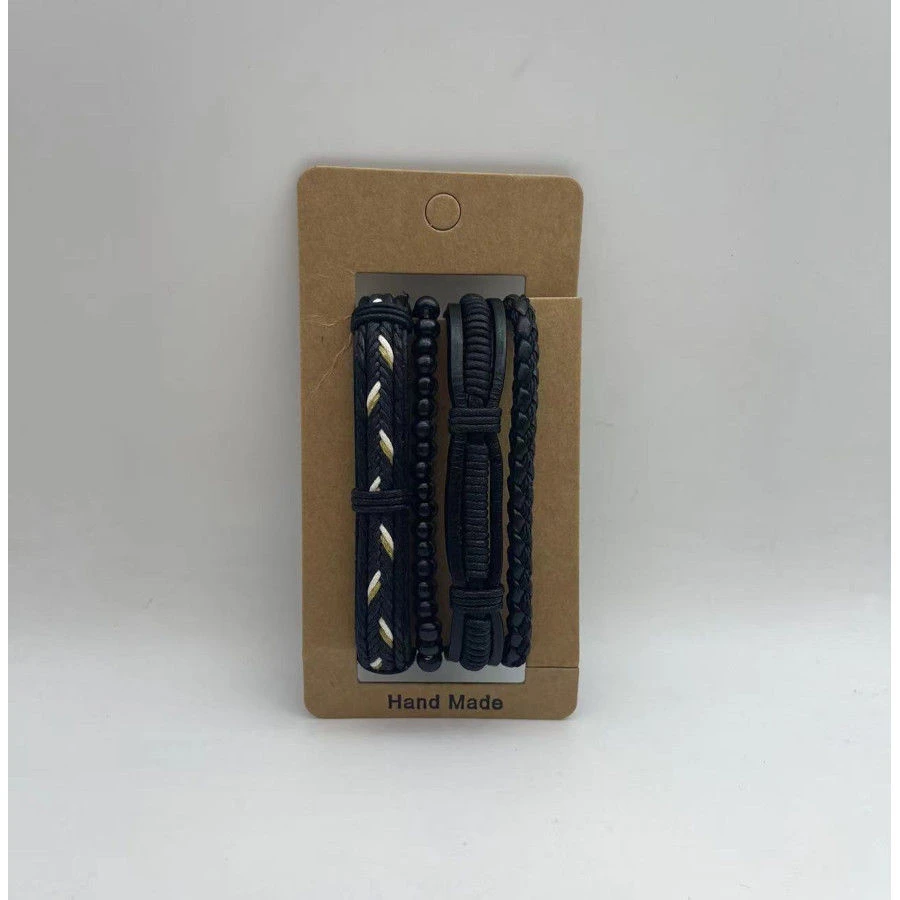 Bracelet Pour Homme Style Multirangs En Véritable Cuir MODELE MIX 11 Bracelet Pour Homme Style Multirangs En Véritable Cuir MODELE MIX – Image 9