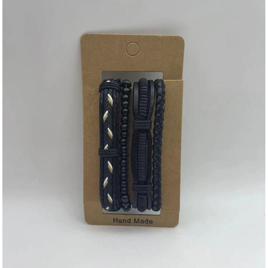 Bracelet Pour Homme Style Multirangs En Véritable Cuir MODELE MIX 17 Bracelet Pour Homme Style Multirangs En Véritable Cuir MODELE MIX – Image 15