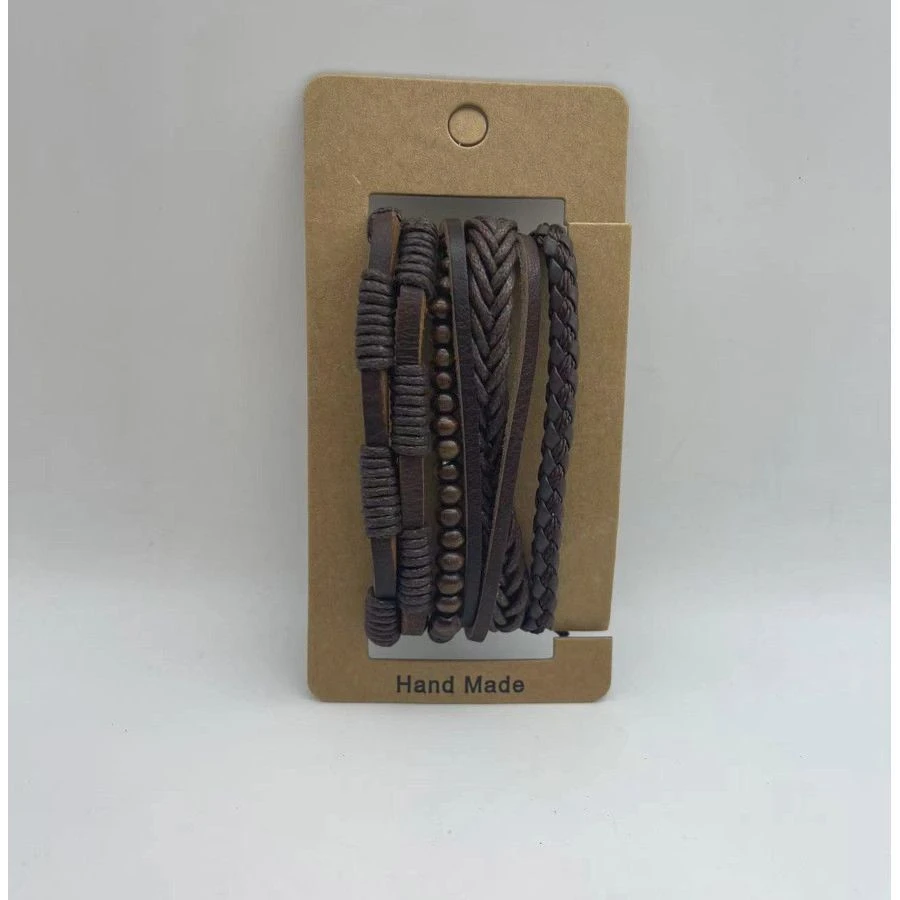 Bracelet Pour Homme Style Multirangs En Véritable Cuir MODELE MIX 21 Bracelet Pour Homme Style Multirangs En Véritable Cuir MODELE MIX – Image 19