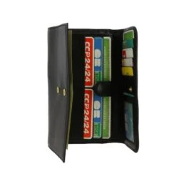 Portefeuille En Cuir à 2 Volets Zippé Au Dos Noir Avec Protection Anti Fraude -Accessoires De Mode pdtimg 4673911hd