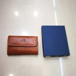 Porte Monnaie à Pression Fait En Cuir De Vachette Gold -Accessoires De Mode pdtimg 4684265hd