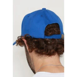 Casquette Unie Bleu Royal Avec Fermeture Ajustable à Clip -Accessoires De Mode pdtimg 4712673hd