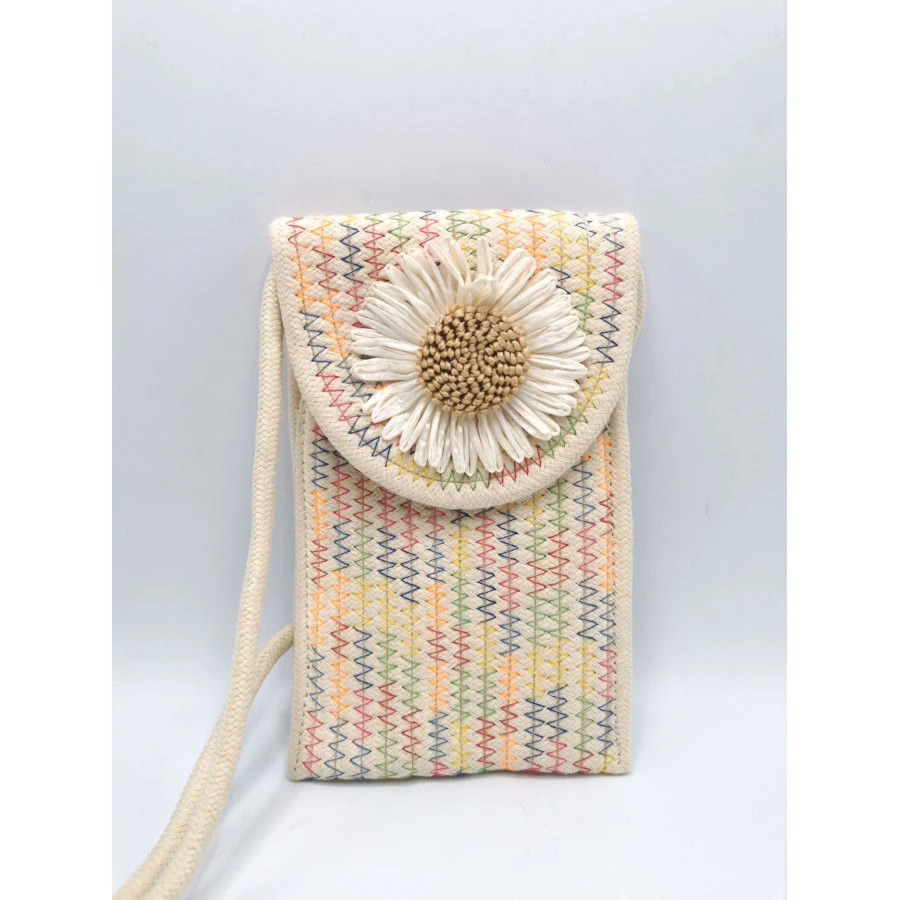 Pochette Porte Téléphone Avec Motif Fleur Marguerite 5 Pochette Porte Téléphone Avec Motif Fleur Marguerite – Image 3