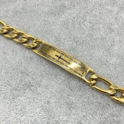 Bracelet En Acier Doré Avec Barrette Rectangle Gravée 11 Bracelet En Acier Doré Avec Barrette Rectangle Gravée -Accessoires De Mode pdtimg 4752858hd