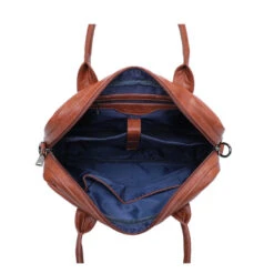 Sacoche Pour Ordinateur à Zip Avec Bandoulière Camel -Accessoires De Mode pdtimg 4760325hd