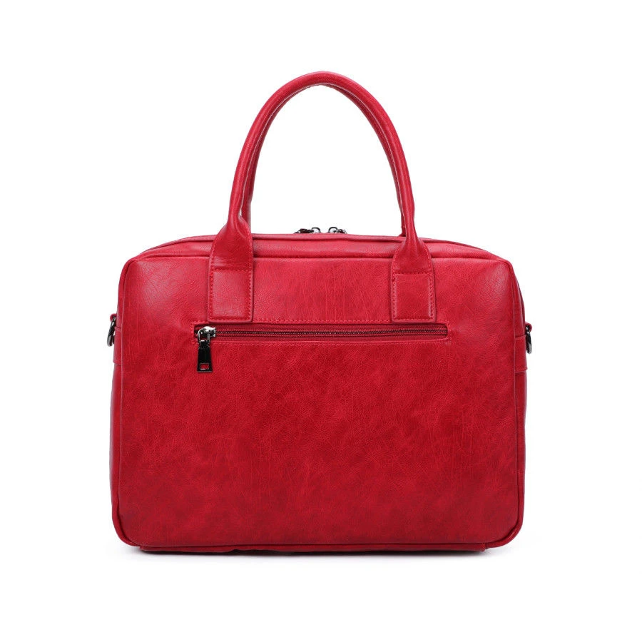 Sacoche Pour Ordinateur à Zip Avec Bandoulière Rouge 5 Sacoche Pour Ordinateur à Zip Avec Bandoulière Rouge – Image 3