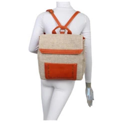 Sac à Dos Bimatière Rose En Décor Tressé Et Micro Clous -Accessoires De Mode pdtimg 4765976hd