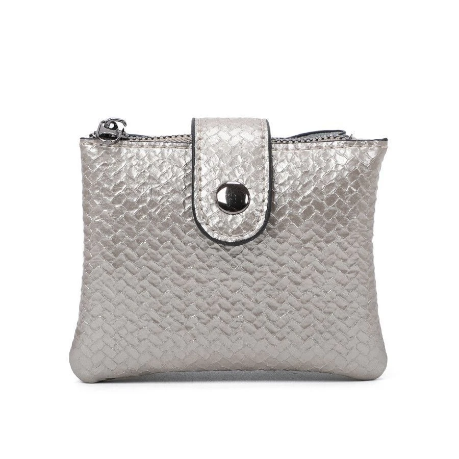 Petit Porte-monnaie Imprimé Croco Zippé Et Patte à Pression 4 Petit Porte-monnaie Imprimé Croco Zippé Et Patte à Pression – Image 2