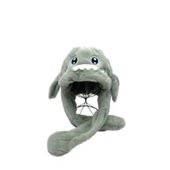 Bonnet En Peluche Dauphin Avec Oreilles Mobiles Coloris MIX -Accessoires De Mode pdtimg 4796407hd