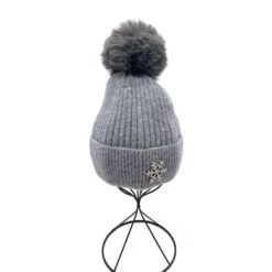Bonnet Côtelé à Détail Flocon De Neige Avec Pompon Coloris MIX 12 Bonnet Côtelé à Détail Flocon De Neige Avec Pompon Coloris MIX -Accessoires De Mode pdtimg 4799305hd