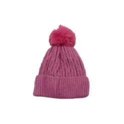Bonnet à Motif Torsadé Et Pompon Avec Revers Coloris MIX -Accessoires De Mode pdtimg 4799470hd