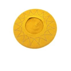 Béret En Viscose Avec Mélange Moutarde Bordé à Strass -Accessoires De Mode pdtimg 4799506hd