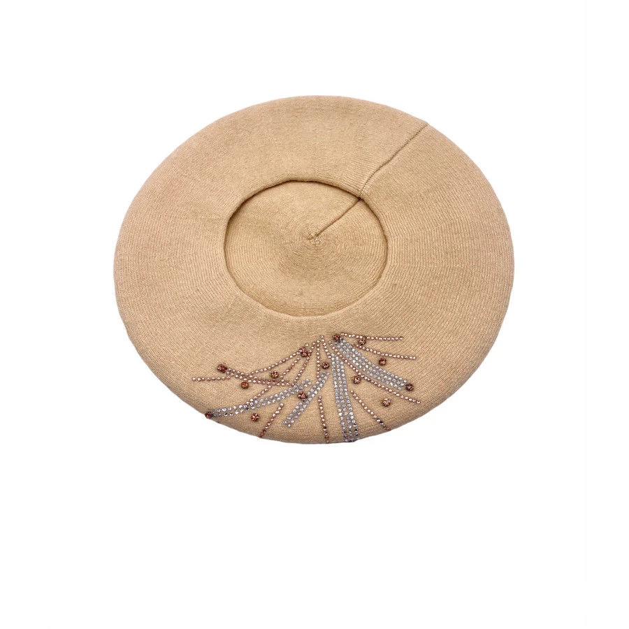 Béret Orné De Strass Et Bijoux Tricoté Acrylique Coloris MIX 11 Béret Orné De Strass Et Bijoux Tricoté Acrylique Coloris MIX – Image 9