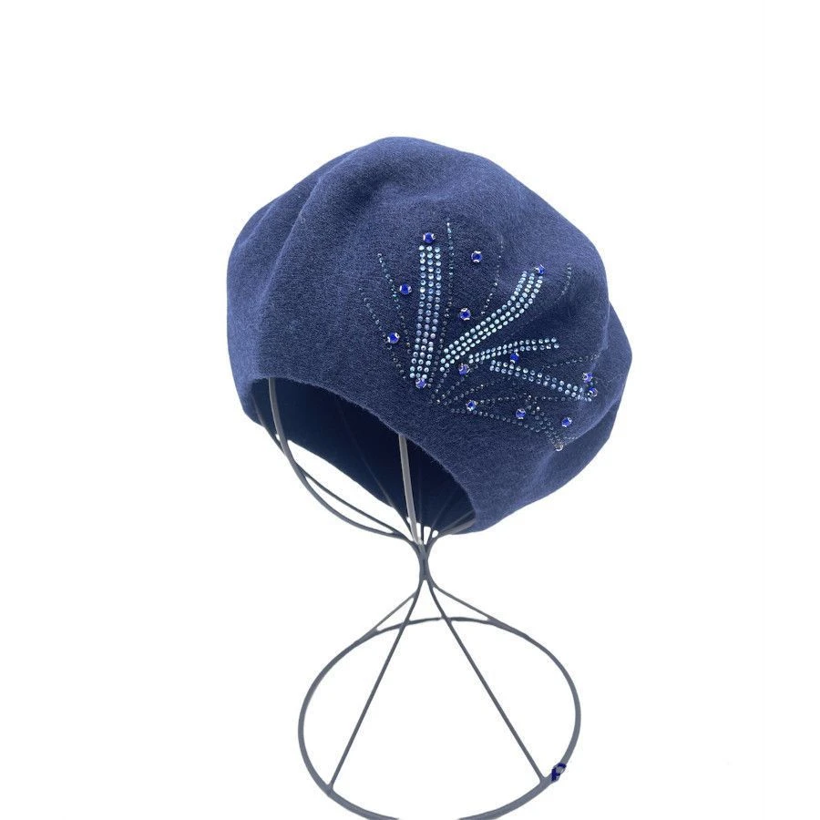 Béret Orné De Strass Et Bijoux Tricoté Acrylique Coloris MIX 14 Béret Orné De Strass Et Bijoux Tricoté Acrylique Coloris MIX – Image 12