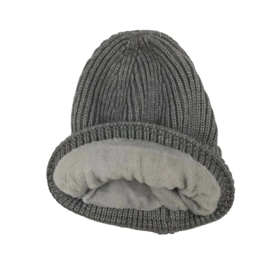 Bonnet Gris Avec Doublure Fourrée Unisexe à L'intérieur 4 Bonnet Gris Avec Doublure Fourrée Unisexe à L'intérieur – Image 2