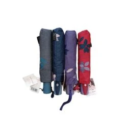 Parapluie Modèle Pliant Automatique Motif Fleurs à Rayures -Accessoires De Mode pdtimg 4807473hd
