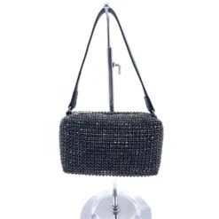Mini Sac Fourre-tout En Cristaux Façon Diamants Noir -Accessoires De Mode pdtimg 4817544hd