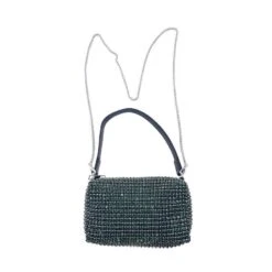 Mini Sac Fourre-tout En Cristaux Façon Diamants Vert Foncé -Accessoires De Mode pdtimg 4817604hd