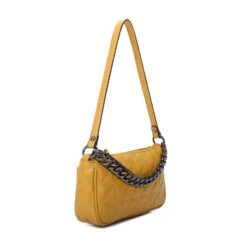 Sac Baguette Safran Avec Matelassage à Détail De Chaîne -Accessoires De Mode pdtimg 4819122hd