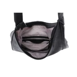 Sac Fourre-tout Aspect Cuir Souple Noir à Anse Réglable -Accessoires De Mode pdtimg 4819142hd