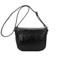 Sac Besace Rabat à Boucle Motif Pied De Poule Noir -Accessoires De Mode pdtimg 4819177hd