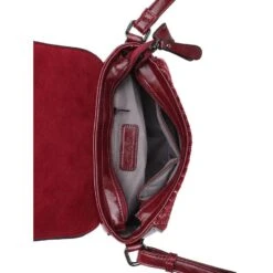 Sac Besace Rabat à Boucle Motif Pied De Poule Marsala -Accessoires De Mode pdtimg 4819200hd