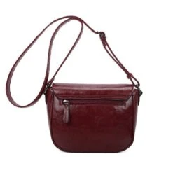 Sac Besace Rabat à Boucle Motif Pied De Poule Marsala -Accessoires De Mode pdtimg 4819202hd