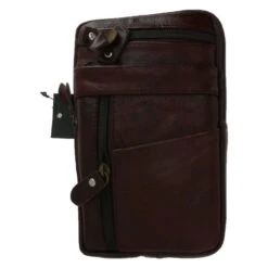 Pochette Portée Ceinture En Vrai Cuir Zippée à Multipoches -Accessoires De Mode pdtimg 4886217hd