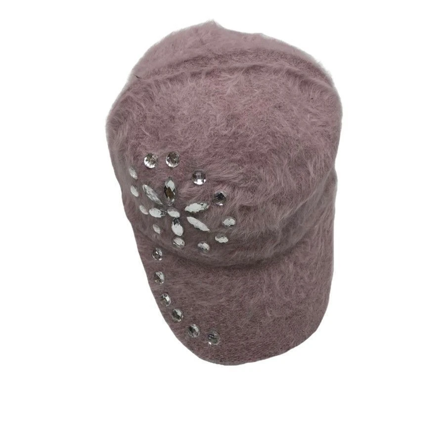 Casquette Plate En Faux Visons à Strass Décoratifs Coloris MIX 4 Casquette Plate En Faux Visons à Strass Décoratifs Coloris MIX – Image 2