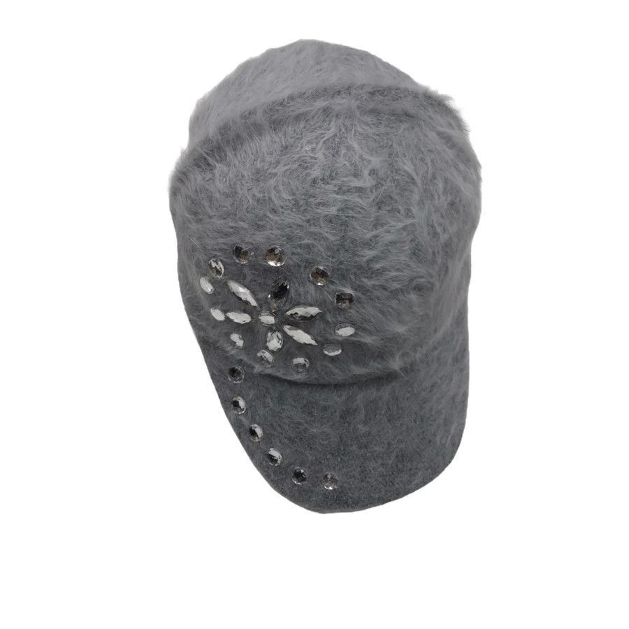Casquette Plate En Faux Visons à Strass Décoratifs Coloris MIX 7 Casquette Plate En Faux Visons à Strass Décoratifs Coloris MIX – Image 5