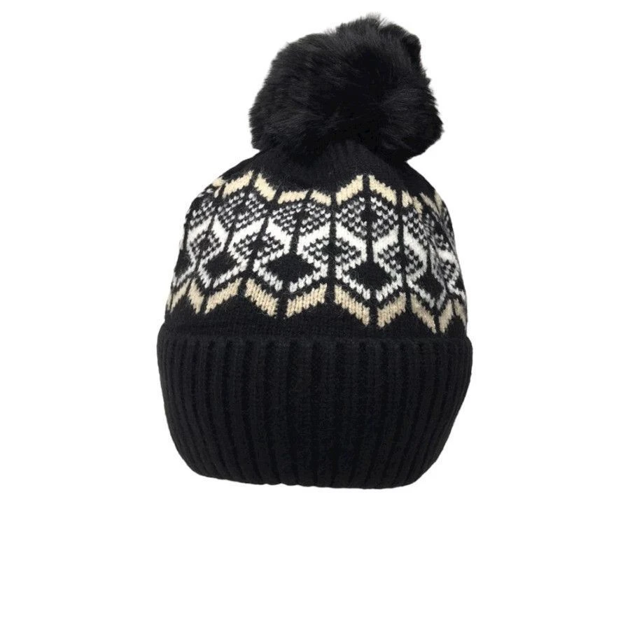Bonnet Doublé Polaire à Pompon Et Motif Jacquard Coloris MIX 8 Bonnet Doublé Polaire à Pompon Et Motif Jacquard Coloris MIX – Image 6