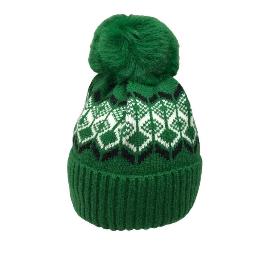 Bonnet Doublé Polaire à Pompon Et Motif Jacquard Coloris MIX 14 Bonnet Doublé Polaire à Pompon Et Motif Jacquard Coloris MIX – Image 12