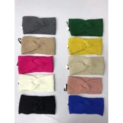 Bandeau Croisé Devant En Maille Unie à Torsades 7 Bandeau Croisé Devant En Maille Unie à Torsades -Accessoires De Mode pdtimg 4891473hd