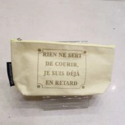 Porte Monnaie à Imprimé Message En Toile De Coton -Accessoires De Mode pdtimg 4891976hd