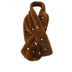 Assortiment Foulard En Fausse Fourrure Agrémenté Perles -Accessoires De Mode pdtimg 4895181hd