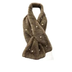 Assortiment Foulard En Fausse Fourrure Agrémenté Perles -Accessoires De Mode pdtimg 4895187hd