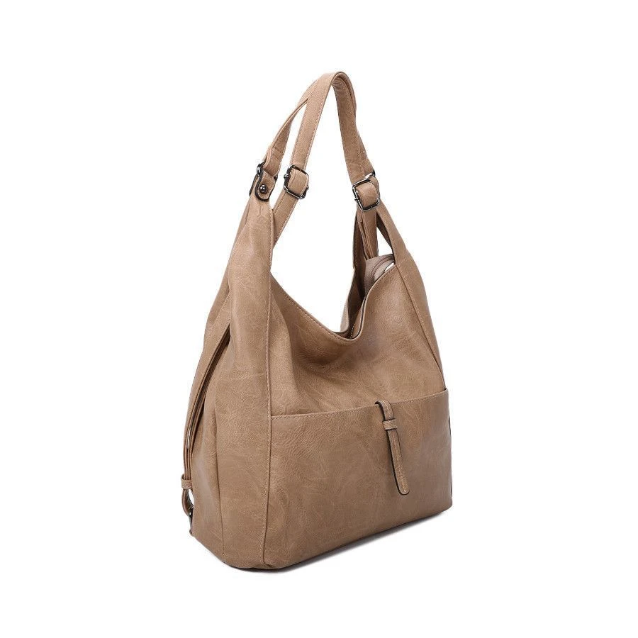 Sac Hobo Sable Avec Poche Frontale Et 2 Anses Réglables 4 Sac Hobo Sable Avec Poche Frontale Et 2 Anses Réglables – Image 2