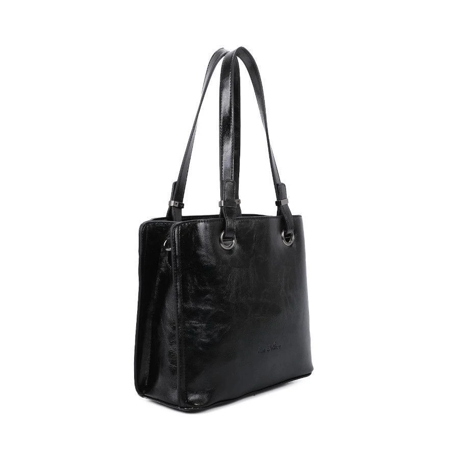 Sac Porté Main équipé De Double Anses Réglables Noir 4 Sac Porté Main équipé De Double Anses Réglables Noir – Image 2