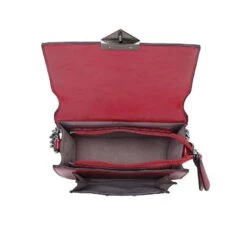 Sac à Poche Rouge Sous Rabat En Métal Avec Chaînette -Accessoires De Mode pdtimg 4898820hd