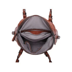 Grand Sac Porté Sur L'épaule à L'aspect Cuir Camel -Accessoires De Mode pdtimg 4906320hd