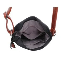 Sac Bandoulière Noir Avec Poche Avant Et Boucle -Accessoires De Mode pdtimg 4913096hd