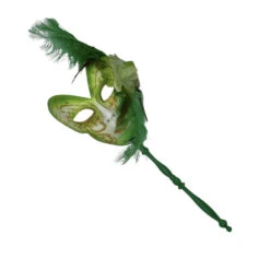 Masque Vénitien Sur Un Bâton Portable à Ornement Plumes -Accessoires De Mode pdtimg 4918188hd