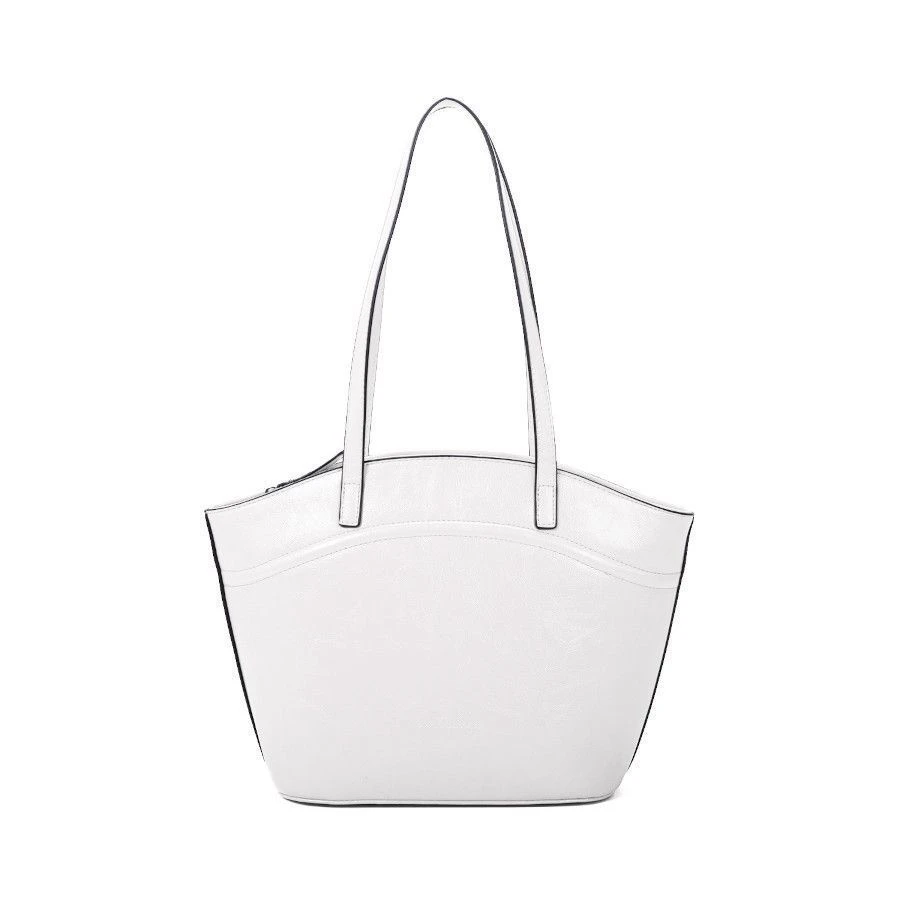 Sac Cabas Aspect Cuir Lisse à Longue Anses Fermeture Zip 7 Sac Cabas Aspect Cuir Lisse à Longue Anses Fermeture Zip – Image 5