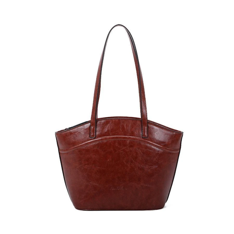 Sac Cabas Aspect Cuir Lisse à Longue Anses Fermeture Zip 11 Sac Cabas Aspect Cuir Lisse à Longue Anses Fermeture Zip – Image 9