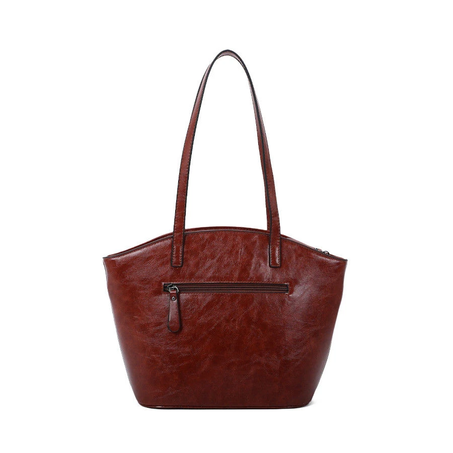 Sac Cabas Aspect Cuir Lisse à Longue Anses Fermeture Zip 13 Sac Cabas Aspect Cuir Lisse à Longue Anses Fermeture Zip – Image 11