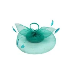 Bibi De Cérémonie à Voilette Avec Plumes Sur Base Ronde -Accessoires De Mode pdtimg 4921291hd